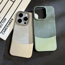 Designer Fashion Leather Phone Cases iPhone 15 Pro 14 13 12 11 L Letter Brown Yellow Black Floral Back Cover Luxury Mobile Shell Full coverage