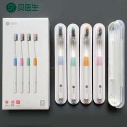 Toothbrush Original DR.BEI Toothbrush For Youpin Smart Home Family Pack With Travel Box Soft Hair Portable Colorful Toothbrush for Holiday Q240528