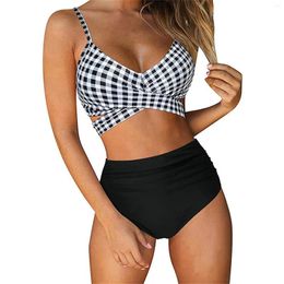 Women's Swimwear Swim Shorts And Top High Waist Separate Two Sexy Sunflower Bikini For Women