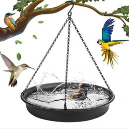 Other Bird Supplies Hanging Drinker Outdoor Garden Decor Pet Bath Tray Feeding Water Decoration Feeder