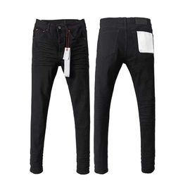 Men's Jeans High quality purple ROCA brand hippie top street retro loose edge mens black straight jeans J240527
