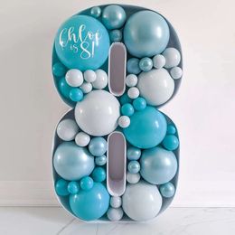 100cm Height Number Balloons Filling Frame Stand 30cm A-Z Alphabet Box for Kids Birthday Party Anniversary Backdrop Decorations