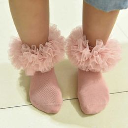 Kids Socks Girls frilly socks fluffy princess dress newborn/baby/toddler/girls d240528