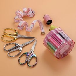 Warped Head Embroidery Scissors Curved Head Gold Scissors Sewing Scissors for Fabric Cross Stitch Handicraft Tools Yarn Shears