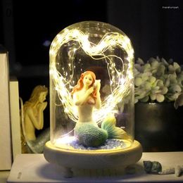 Table Lamps Creative Colourful LED Rose Decorative Lamp Bedroom Remote Controlled Light And Warm Romantic Girl Birthday Gift