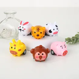 Party Favour 6pcs Mini Pull Back Animal Car Toys Birthday Gifts Children School Awards Kids Giveaway Guests Present Pinata
