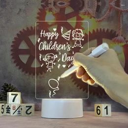 Party Favor Romantic Gift 3D Acrylic Led Home Lamp Year Children's Night Christmas Decoration Valentine's Day Bedside