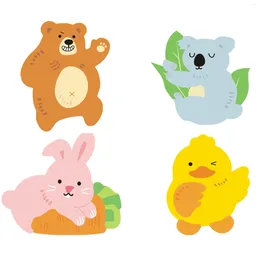 Gift Wrap 50Pcs Cute Animal Candy Package Card Cartoon Bear Paper Lollipop Birthday Supplies Baby Shower