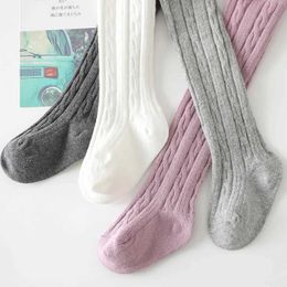 Kids Socks Baby Tights Baby Toddler Kid Girl Ribbed Stockings Spring Autumn Cotton Warm Pantyhose Solid Black White Gray Color Tight Y240528