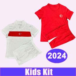2024 Turkey Kids kit Soccer Jerseys National Team CALHANOGLU AKTURKOGLU KAHVECI Home Away Football Shirts Short Sleeve Uniforms
