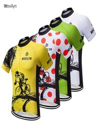 Moxilyn 2020 Unisex Yellow Green Red White 4 Colours Cycling Tops Short Sleeve Bike Clothing Summer Style MTB Bike Jersey Shirt4327944