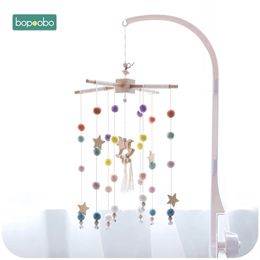 Bopoobo Baby Mobile Hanging Rattles Toys Wind-up Music Box Hanger DIY Hanging Baby Crib Mobile Bed Bell Toy Holder Arm Bracket 240528