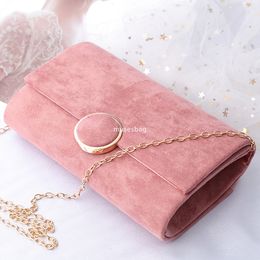 Designer women's bag high-quality dinner bag metal buckle velvet cloth handbag red dress chain women's bag crossbody bag