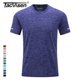 TACVASEN Quick Dry Summer Tshirts Mens Running Jogging Crew Neck Athlete Sports Gym Fitness Pullover Reflective Shirts 240528