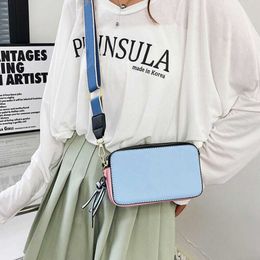 Womens Bag With Lanyards Summer Fashion Texture Wide Strap One Shoulder Versatile Messenger Bags 2484