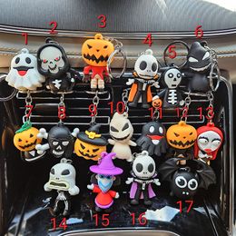 New Funny Halloween Keychain Car Keychain Accessories Cartoon Silicone Doll Backpack Hanger Wholesale