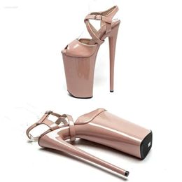 Leecabe Shiny Patent PU 26cm/10inches Sandals Upper Open Toe High Heel Platform Sexy Exotic Party Pole Da 260