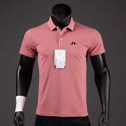 2024 Mens Polos Summer Golf Shirts Men Casual Polo Short Sleeves Breathable Quick Dry J Lindeberg Wear Sports T Shirt 9963ess
