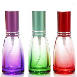 Storage Bottles Wholesale 100PCS/LOT 10ml Empty Round Glass Colour Bottle Spray Cosmetic Container