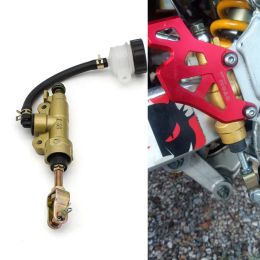 Universal 10mm ATV Go Cart Pit bike Motorcross Motorcycle Rear Brake Master Cylinder Pump For Honda Yamaha Ducati Suzuki Aprilia