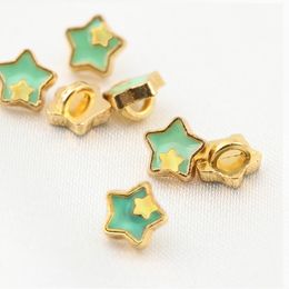 New Craft Accessories Star Shape Dollhoues Miniature Mini Buttons Metal Buckles Clothing Sewing Buckle DIY Doll Clothes