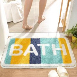 Bath Mats Soft Fluffy Absorbent Mat Bathroom Rugs Non Slip Shower Door Carpet Cartoon Pattern Decor Area Rug