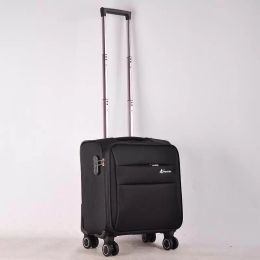 Suitcases 16'' Oxford Carry-on Trolley Small Luggage Men And Women Spinner Business/Casual Short-term Travel Case Purple/Black/Coffee