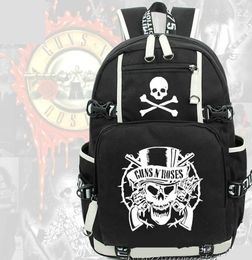 Guns N Roses backpack Gnr classic daypack Rock band schoolbag Music rucksack Sport school bag Outdoor day pack8109256