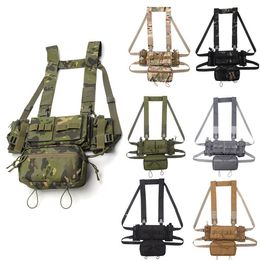 Tactical Camouflage Chest Rig Molle Vest Accessory Mag Pouch Magazine Bag Carrier Outdoor Sports Airsoft Gear Combat Assault NO06-034 Diqpe