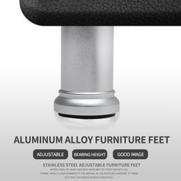 Furniture Leg Chair Feet Table Protector Aluminum Alloy Height Adjust 0-20mm Thickening High Load Rubber Bumper Anti-Slip Pads
