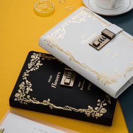 Notebook With Lock Vintage Diary Journal Daily Notepad Agenda Planner Organizer Line Blank Note Book Business Travel Handbook