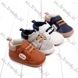 Primeiros Walkers Baby Shoes Sneaker Casual Spring e Autumn Soft PU TPR ÚNICO Anti-deslizamento fofo confortável de alta qualidade por 0-6-12 meses 849