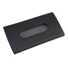 Car Tissue Holder Sun Visor Disposable Face Mask Napkin Holder Leather Tissues Box Paper Storage Case