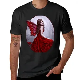 Men's Polos Winter Rose Butterfly Fairy T-Shirt Customs Design Your Own Customizeds Blacks Heavy Weight T Shirts For Men