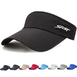 Fashion Solid Colour UV Protection Sun Hat Women Summer Sunscreen Visor Hat Sports Running Tennis Golf Cap Empty Top Hat