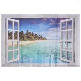 Window Stickers 3D Ocean Nature Sea View Mural Home Decor Sticker Room Picture Poster Art