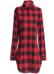 Women039s Plaid Shirt Selling RedBlack Cotton Tops For Women Spring Blouse Flannel Long Sleeves checkered shirt1898619