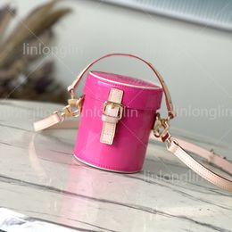 10A new astor handbag designer bucket bag women cylinder wrap lacquer embossed luxury pink blue greem crossbody handle shoulder strap tote astor handbag