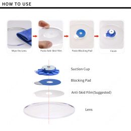 Transparent Anti Slip Sticker For Eyeglasses Lens Processing Small Roll Oval Resist Skid Blocking Pads Film Glue Edging Adhesive