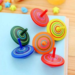 4D Beyblades Interesting childrens leisure multi-color wooden rotating hand rotating toy with rotating top S245283