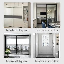 2PCS Clothes Cabinet Push-Pull Sliding Door Pulley Convex And Concave Track Shower Room Glass Door Up And Down Double Wheels