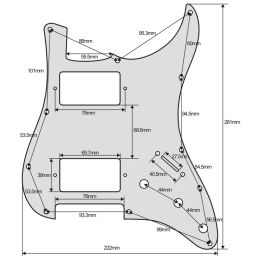 FLEOR Electric Guitar Pickguard HH Scratch Plate and Screws for 11 Holes American Standard FD ST Style Guitar Accessories