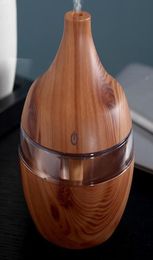 Wood Grain Humidifier Aromatherapy Essential Oil Diffuser bamboo Humidifiers Ultrasonic Cool Mist Diffusers with 7 LED Colour light7441964