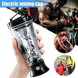 1pc Portable Electric Coffee Stirring CupMilk Protein Powder Shaker CupPlastic Water Bottle For Fitness Gym SportsLazy Cup 240507
