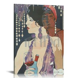 Print Poster Lesbian Poster Retro Famous Art Canvas Painting Poster and Print Wall Art Picture Suitable for Living Room Bedroom Decoration