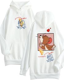 Men039s Hoodies Sweatshirts Fashion Cartoon Cat Tom And Mouse Jerry Couple Sweatshirt Hoody Winter Harajuku Korean Casual Lon2084369