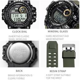 SMAEL brand Men Watches Sport Military SMAEL S Shock Relojes Hombre Casual LED Clock Digital Wristwatches Waterproof 1545D 328p