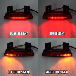 Motorcycle Turn Signal Tail Light Chopped Rear Fender LED Brake License Plate Taillight Stop Lamp For Harley Sportster 883 1200