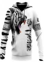 Men039s Hoodies Sweatshirts Fashion Spring Autumn Animal White Tiger Skin 3D All Over Printed Unisex Pullover Casual Jacket 41798584