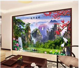 Wallpapers Custom Po For Walls 3 D Murals Idyllic Landscape Forest Mural Background Wall Papers